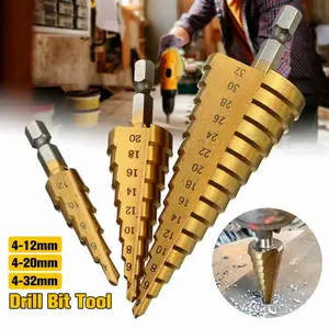 Mata Bor Pagoda HSS Step Drill  Spiral Steel Titanium Coated