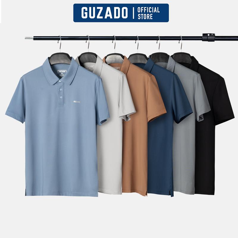  Áo Polo Nam Guzado Vải Thông Hơi Coolmax Thấm Hút Mềm Nhẹ Thấm Hút GPL01 