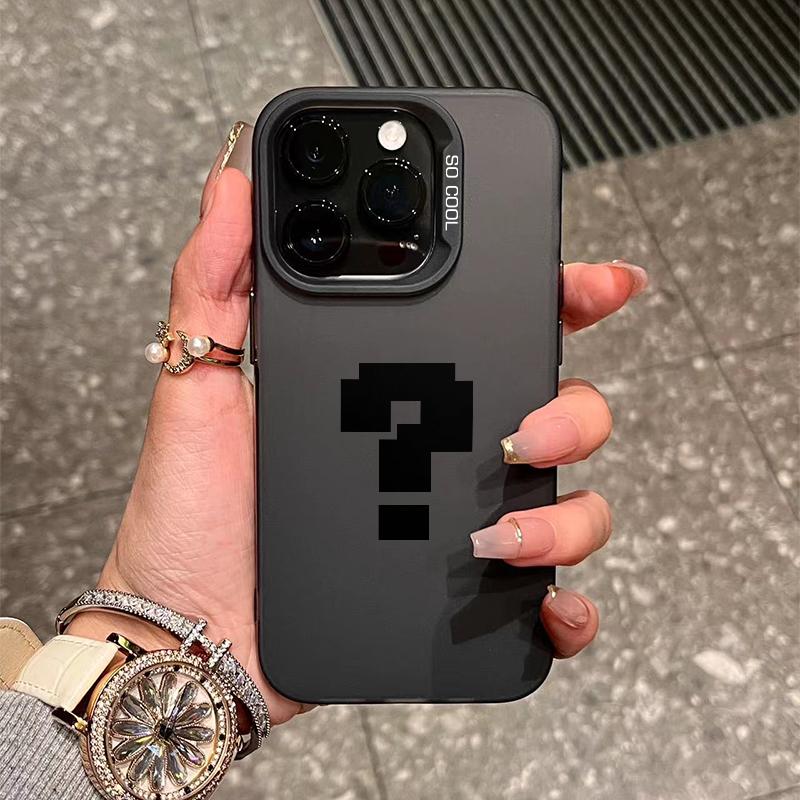 Mẫu hình dấu hỏi phù hợp cho iPhone 17/16/15, iPhone 14/13/12/11 Pro Max, ốp bảo vệ hoạt hình dễ thương cho XS Max, chống va đập, mẫu mới dành cho iPhone 17 Pro Max