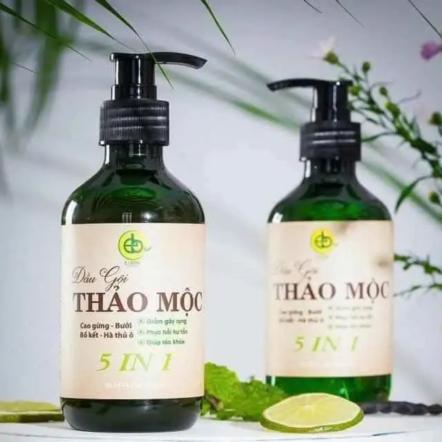 Dầu Gội Thảo Mộc 5in1 Elbon 300ml - Giảm Khô Xơ, Gãy Rụng, Phục Hồi Tóc Hư Tổn 5