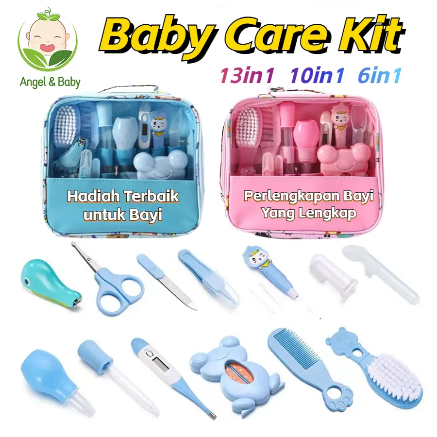 Baby Care Kit Set 13 in 1 Gunting Kuku Bayi Perlengkapan Bayi Baru Lahir Kado Bayi Laki Laki / Peralatan Bayi Baby Care Kit 13PCS/6PCS Gunting Kuku Bayi Peralatan Perawatan Bayi Baru Lahir Kado Health Care Thermometer