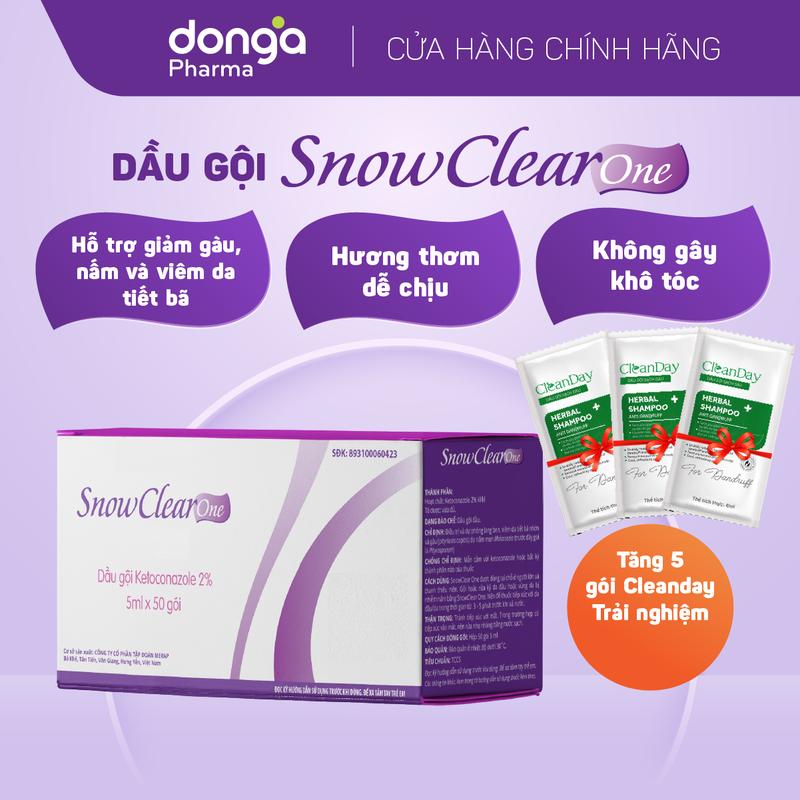Dầu gội sạch gàu SnowClear One chiết xuất dầu dừa - Hộp 50 gói 5ml Dưỡng Tóc