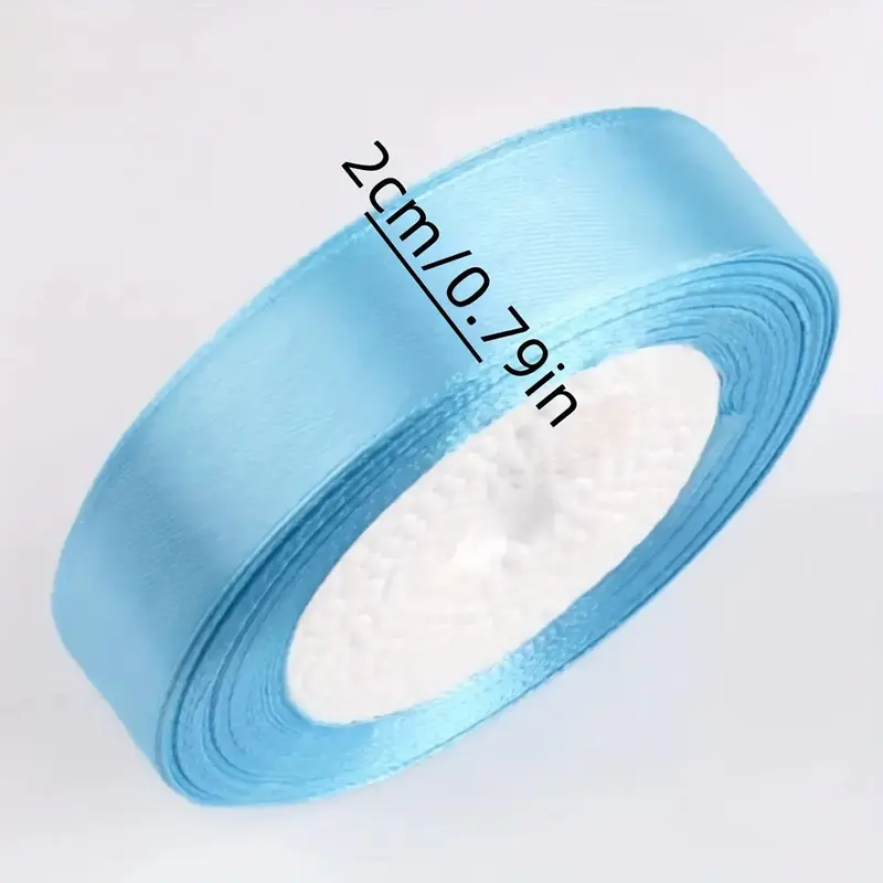 Solid Color Satin Ribbon, 1 Count 25 Yards Colorful Ribbon, DIY Decorative Ribbon for Wedding Birthday Party 1