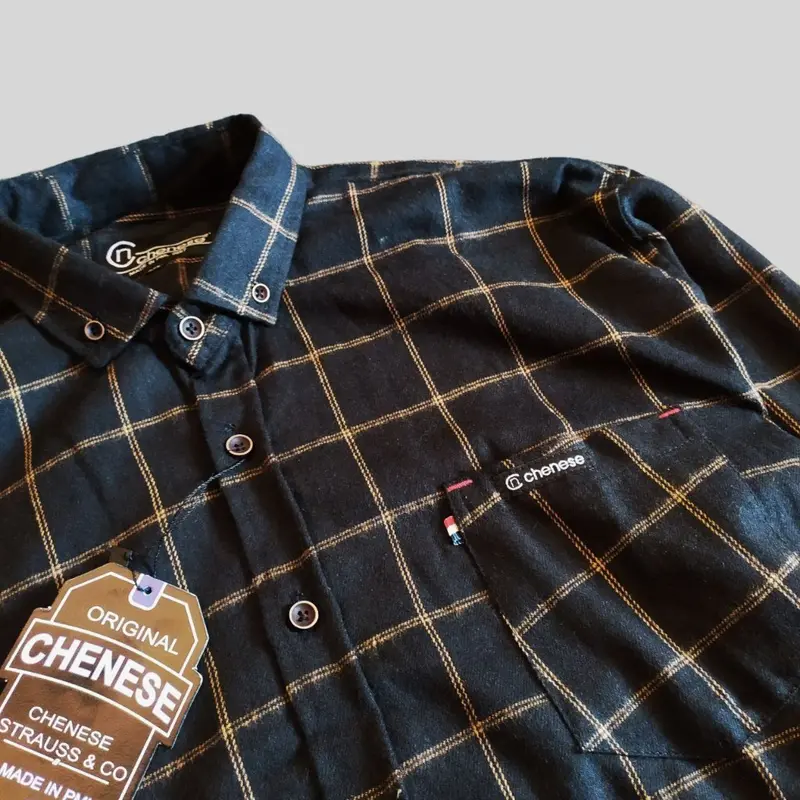 kemeja flanel pria jumbo lengan panjang motif kotak kotak kualitas premium oversize 2XL DAN 3XL 3