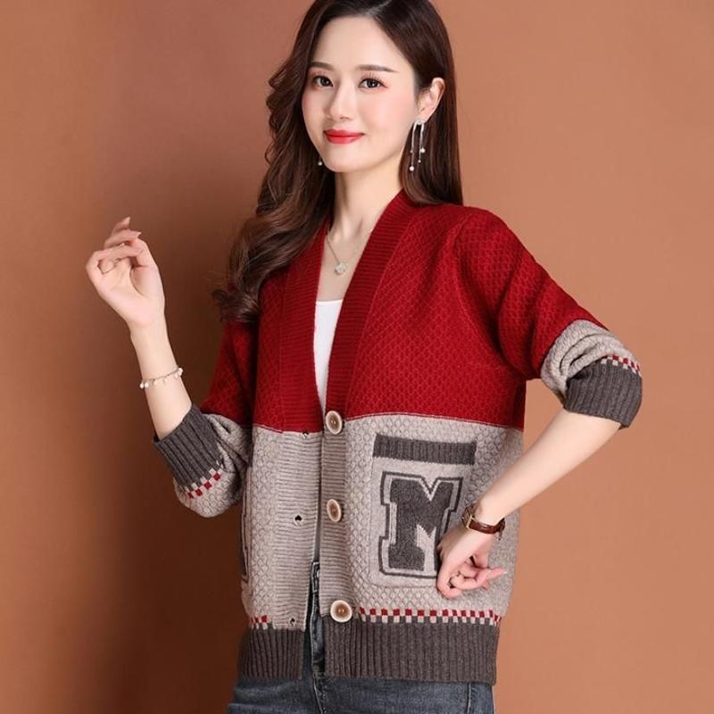 Áo Len Cardigan Dệt Kim, Dáng Rộng Vừa Vặn, Dễ Phối Đồ Dành Cho Áo Khoác Nữ 0