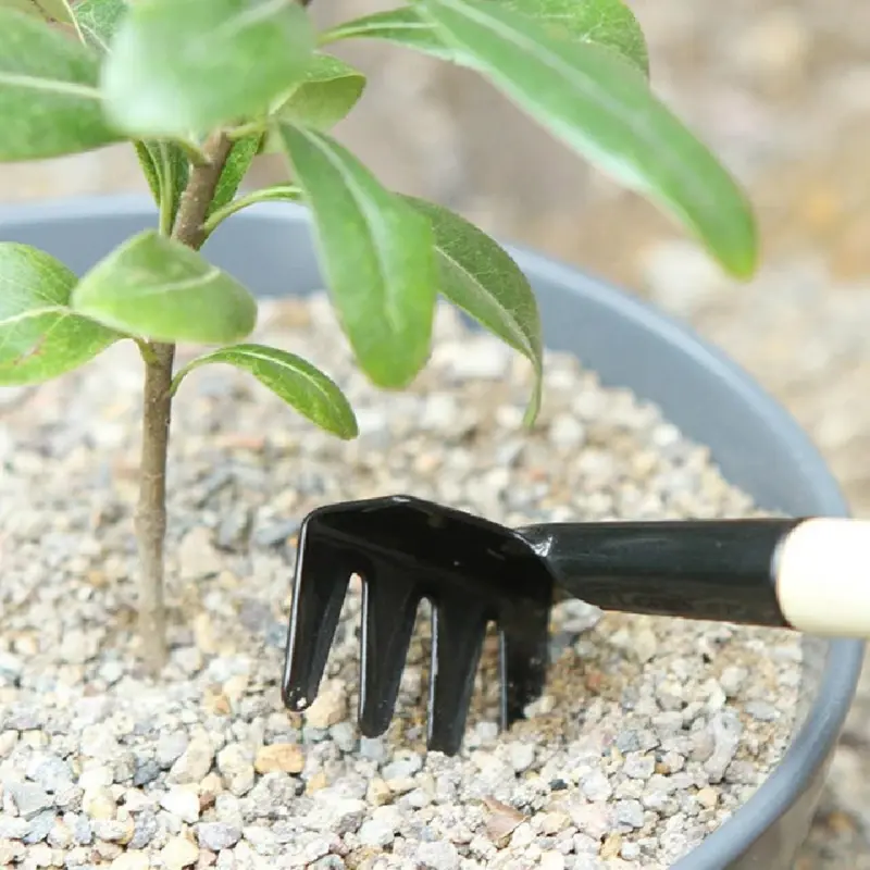 Bộ Dụng Cụ Làm Vườn Mini 3 Món Cán Gỗ Xẻng, Xúc, Cào Nhỏ Gọn Tiện Dụng Đa Năng 1