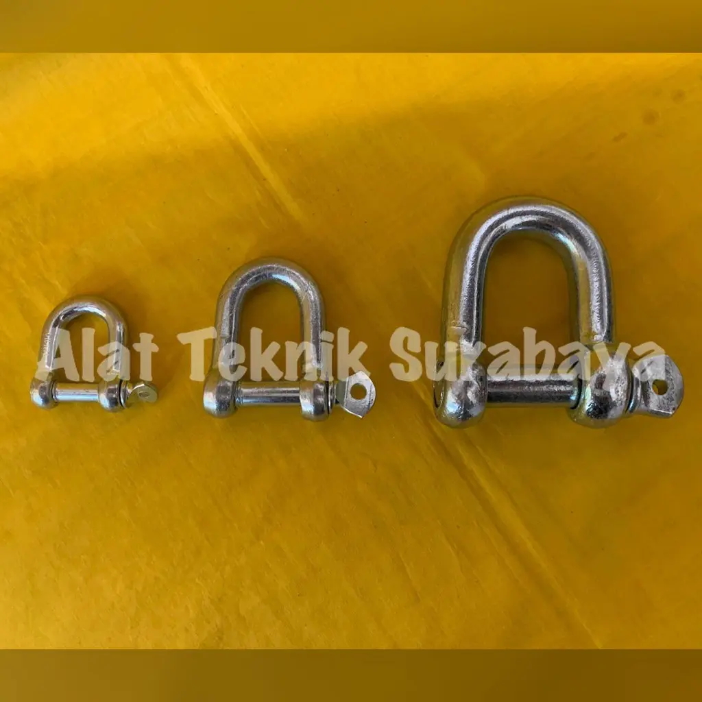 SEGEL 1/4" 5/16" 3/8" 1/2" INCH 6 8 10 12 MM SAMBUNGAN RANTAI D SHACKLE CLAMP KLEM SELING DAPRA