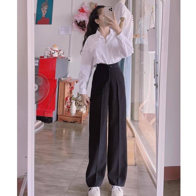 Quần suông ống đứng chất vải tuyết mưa VILtex dài 90-93cm chiều cao 1m48- 1m58 Mã 88