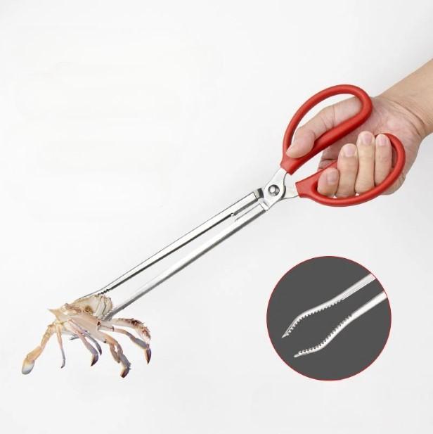 Gunting Capit Penjepit Penangkap Belut Ikan Kepiting Anti Slip Ujung Flat Dan Lengkung Panjang 52cm Multifungsi Plastik Stainless 3