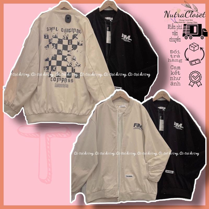 Áo khoác bomber bóng chày kaki dạ da lộn 2 lớp unisex  nam nữ