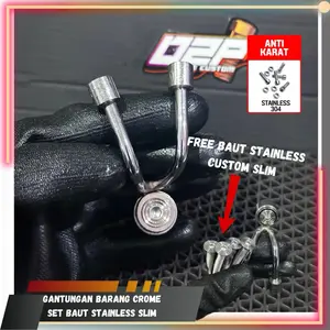 gantungan barang motor set baut stainless custom slim