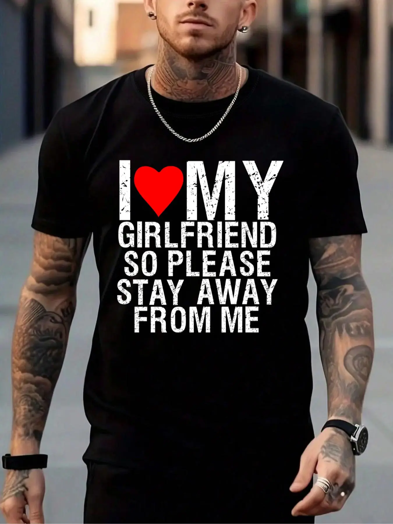 Men's Letter Print Round Neck Tee, Casual Short Sleeve Crew Neck T-shirt for Summer, Fashion Men's Top for Daily Wear