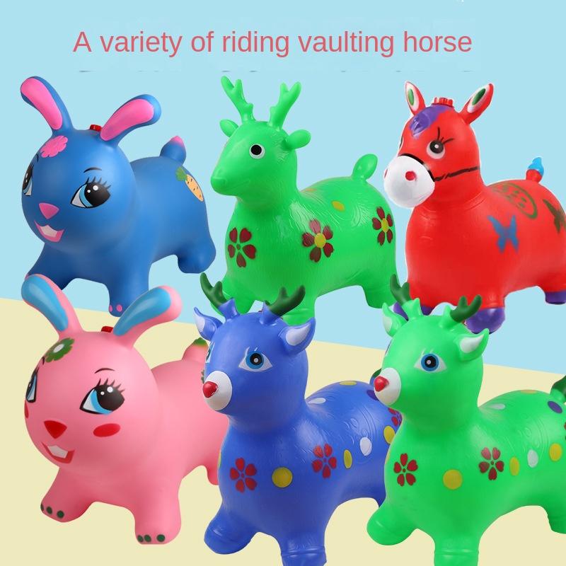 PVC Inflatable Horse Rideon Multiple Music Rabbit Animal Toys Wholesale 0