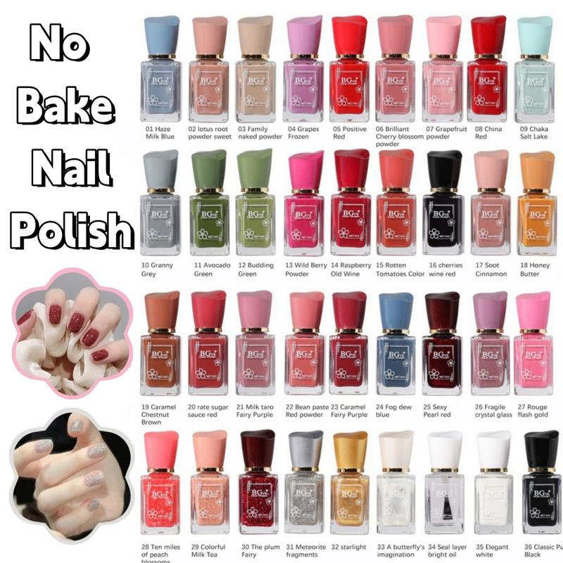 Keo Sơn Móng Tay, BGVE, 36 Màu, Không Nướng, Lâu Trôi, Khô Nhanh, Màu Tím Nho Mới 2024, Móng Chân Màu Trắng Khỏa Thân, Không rách, Không mùi, [Thanh Toán Khi Nhận Hàng & Bán Chạy] nail  box