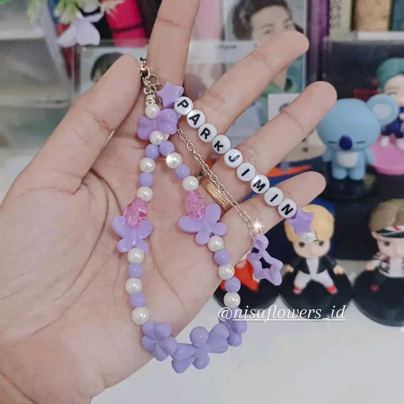 Strap HP Gantungan Hp BTS korea cutom nama 0