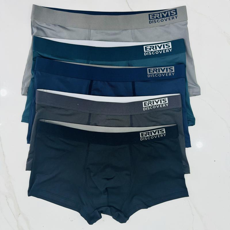 Product Introduction of Combo 5 Quần Boxer - 5 Quần Lót Nam Thun Lạnh Evisris fullsize 36-86kg. Menswear Sịp 6