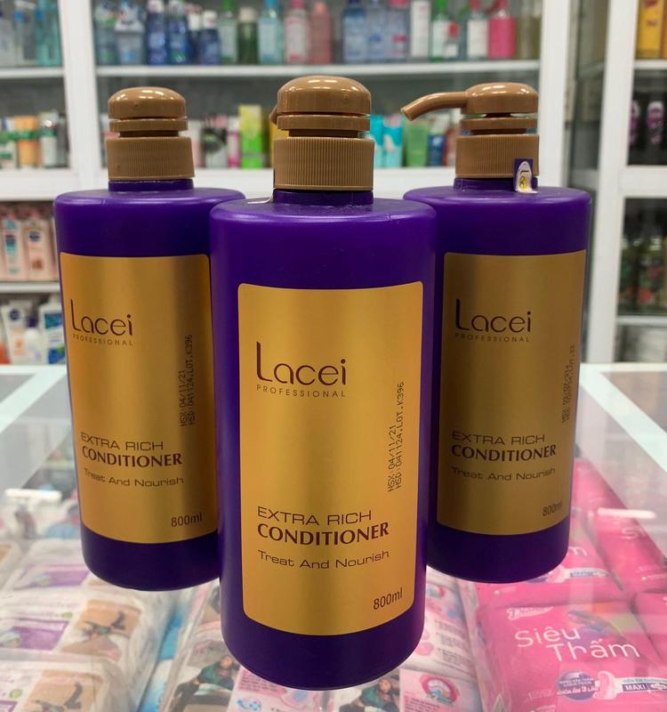  DẦU GỘI HOẶC DẦU XẢ LACEI EXTRA  800ML  MÀU TÍM _ hỗ trợ chăm sóc tóc 