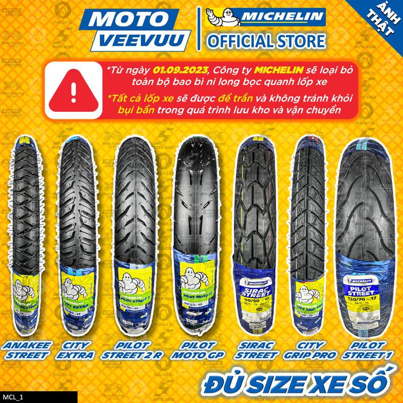   MTVV  Vỏ lốp xe máy MICHELIN Pilot Street 2 Anakee Moto GP City Extra Sirac 50 60 70 80 90 100 110 120 130 140 150<END> 