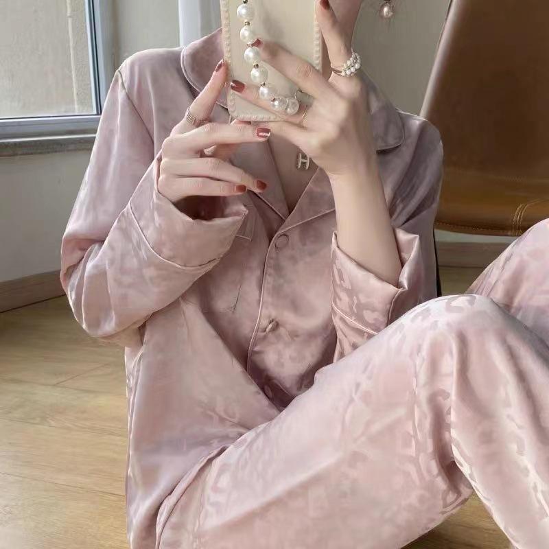 Julia - Set Pijama Gấm Beo - Quý Phái và Sang Trọng Nữ Women Áo Ngủ Quần Ngủ 1