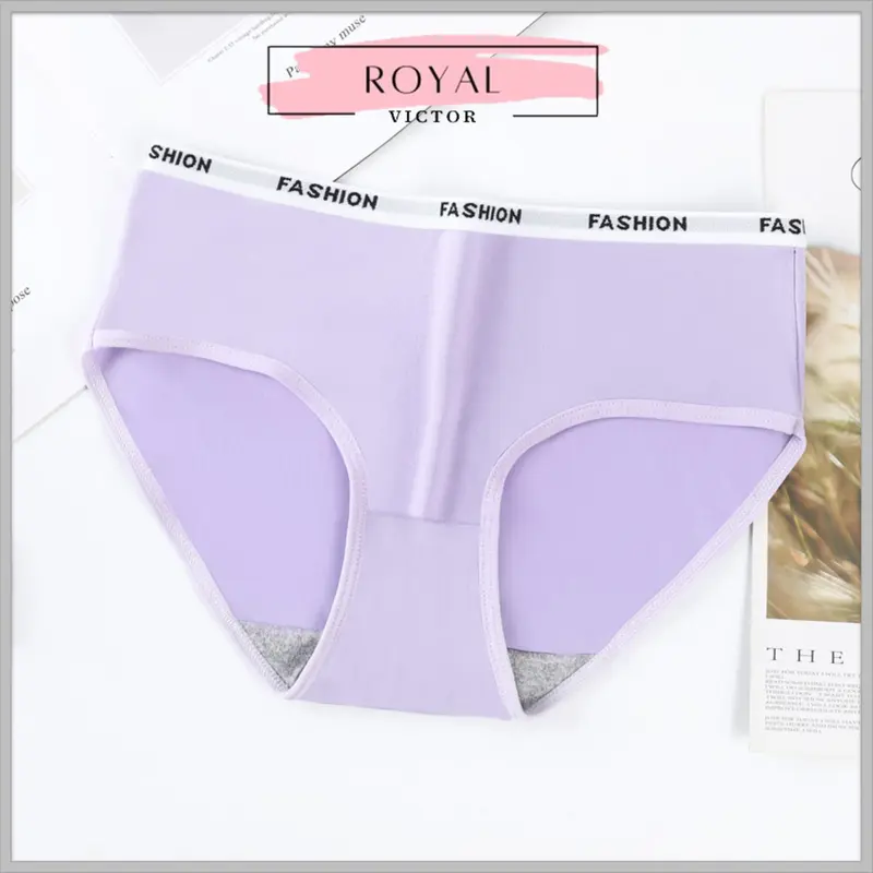 PAKET 8 PCS Celana Dalam Wanita Fashion Brief / Pakaian Dalam Wanita / CD Kolor Cewek CDW002 katun lembut  motif  nyaman Hitam 8