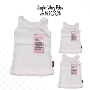 Singlet Vilery Polos Anak Baby Bayi Isi 3