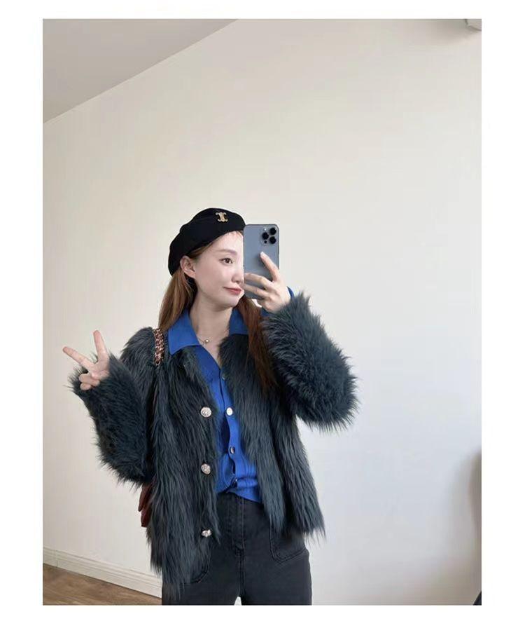 Product Introduction of Áo Khoác Len Cardigan Dệt Kim, Len Giống Lông Chồn, Dành Cho Nữ, Quần Áo Mùa Thu Và Mùa Đông, Dày Dặn, Hàng Mới Về, Ngắn, Ngắn, Mềm Mại Và Nếp, Sản Phẩm Châu Âu Phổ Biến Năm 2025 12