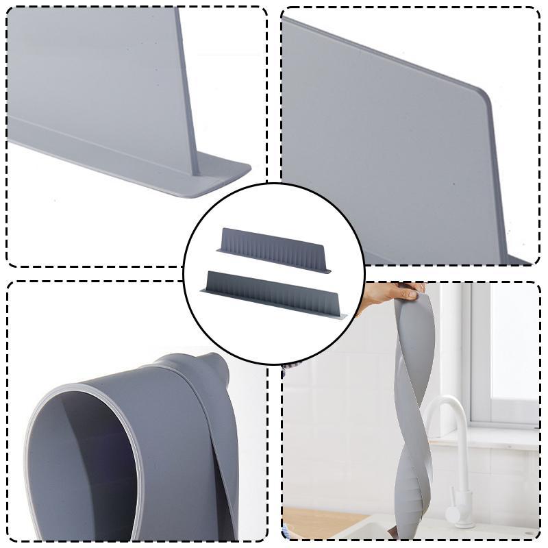 Sink Splash Guard Silicon Wash Dishes Anti-Splash Partition Anti Splash Partition Board Silicone