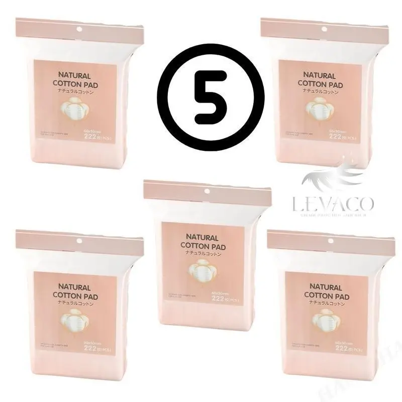 Bông Tẩy Trang Cotton Pads 222 Miếng Vuông Chăm Sóc Da Mặt Dụng Cụ Làm Đẹp-BTT04 LEVALASO 7