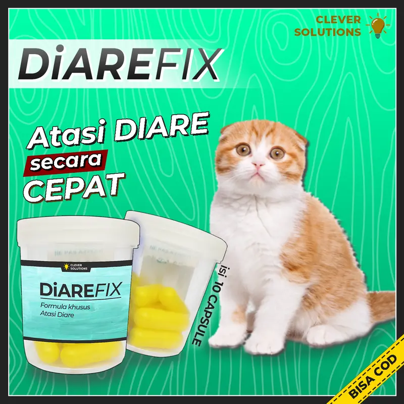 Clever Solutions ( Bisa COD ) Diarefix atasi Diare, Mencret, dan Masalah Pencernaan pada Kucing 0