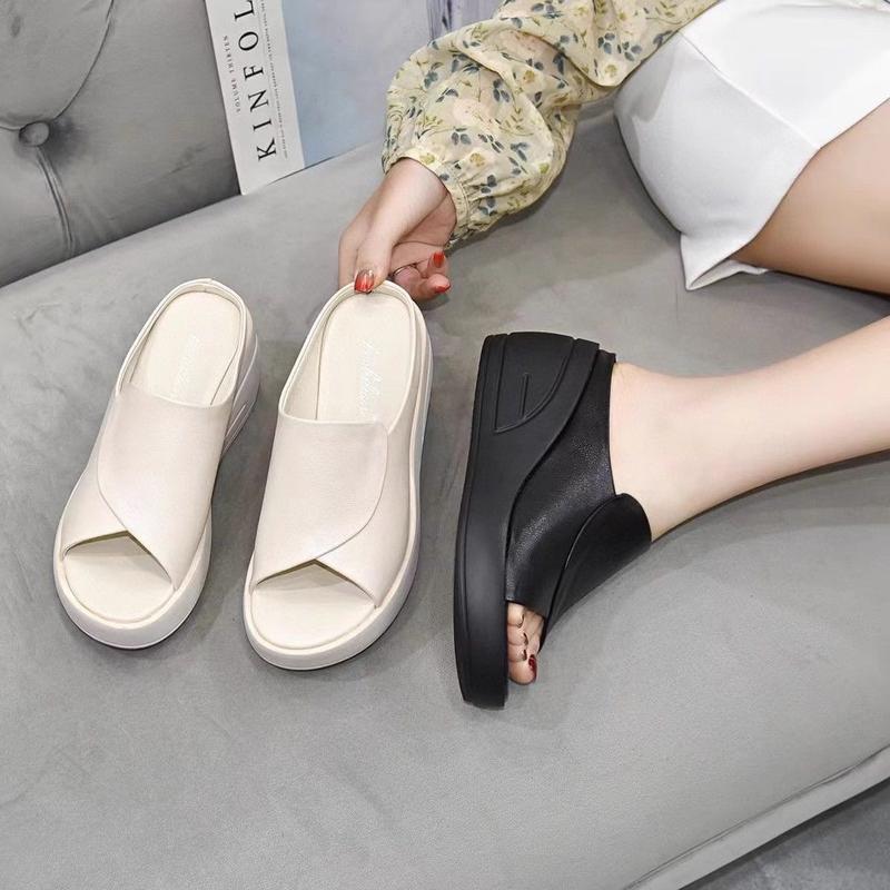 Product Introduction of DÉP DA CAO CẤP HỞ MŨI CAO 7CM Nữ DéP Shoes 10