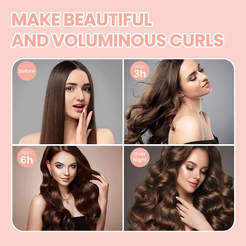 Spring Hair Curler Set, 3 Counts/set Haircare Hair Curler, Hair Styling Magic Wand, No Heat Curling Rod Headband, Hair Styling Tools, Curling Wand, Hair Products 6