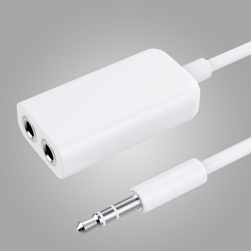 Product Introduction of White/Black 3.5mm One in Two Couples Audio Line Earbud Headset Headphone Earphone Splitter for Tablet Phone 6 5S 4S 15