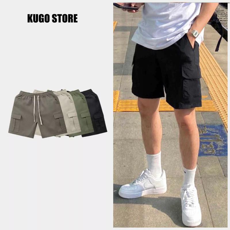 Quần Short Kaki Túi Hộp Nam Nữ - Chất Liệu Kaki Hàn Cao Cấp Form Regular trên gối #4 màu Quần Lửng Menswear