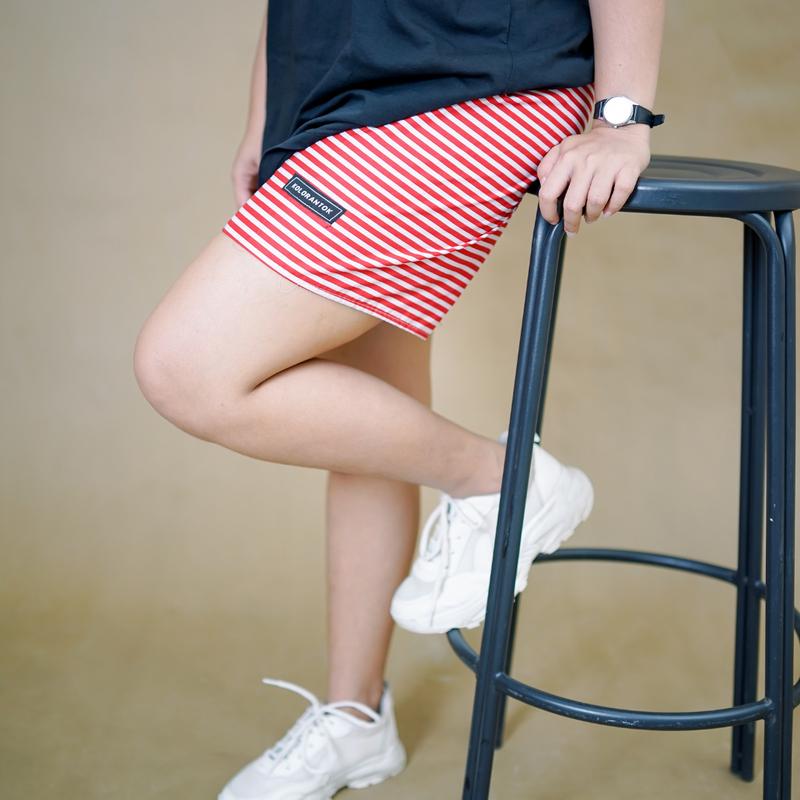 KOLORANTOK ISI 6 STRIP SERIES  BOXER KOLOR MOTIF STRIP CELANA PENDEK UNISEX PRIA DAN WANITA MOTIF STRIP 4