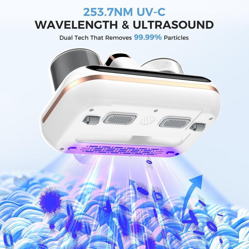 Household Bed Vacuum Cleaner, 2 in 1 Vacuum Cleaner & Mite Killer, Multifunctional Vacuum Cleaner for Home Bedroom Living Room, Rechargeable Electric Dust Collector 5