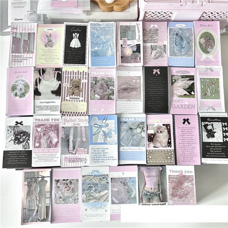 Set 50 Sticker Nhãn Dán Niêm Phong Coquette Bow, Đồ Gói Kpop Hàn 0