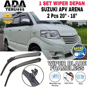 Wiper Blade Frameless Mobil Suzuki APV / APV Arena Sepasang 2 Pilihan Ukuran Pembersih Kaca Depan Aksesoris Mobil AdaterusGarage [Bayar Ditempat]
