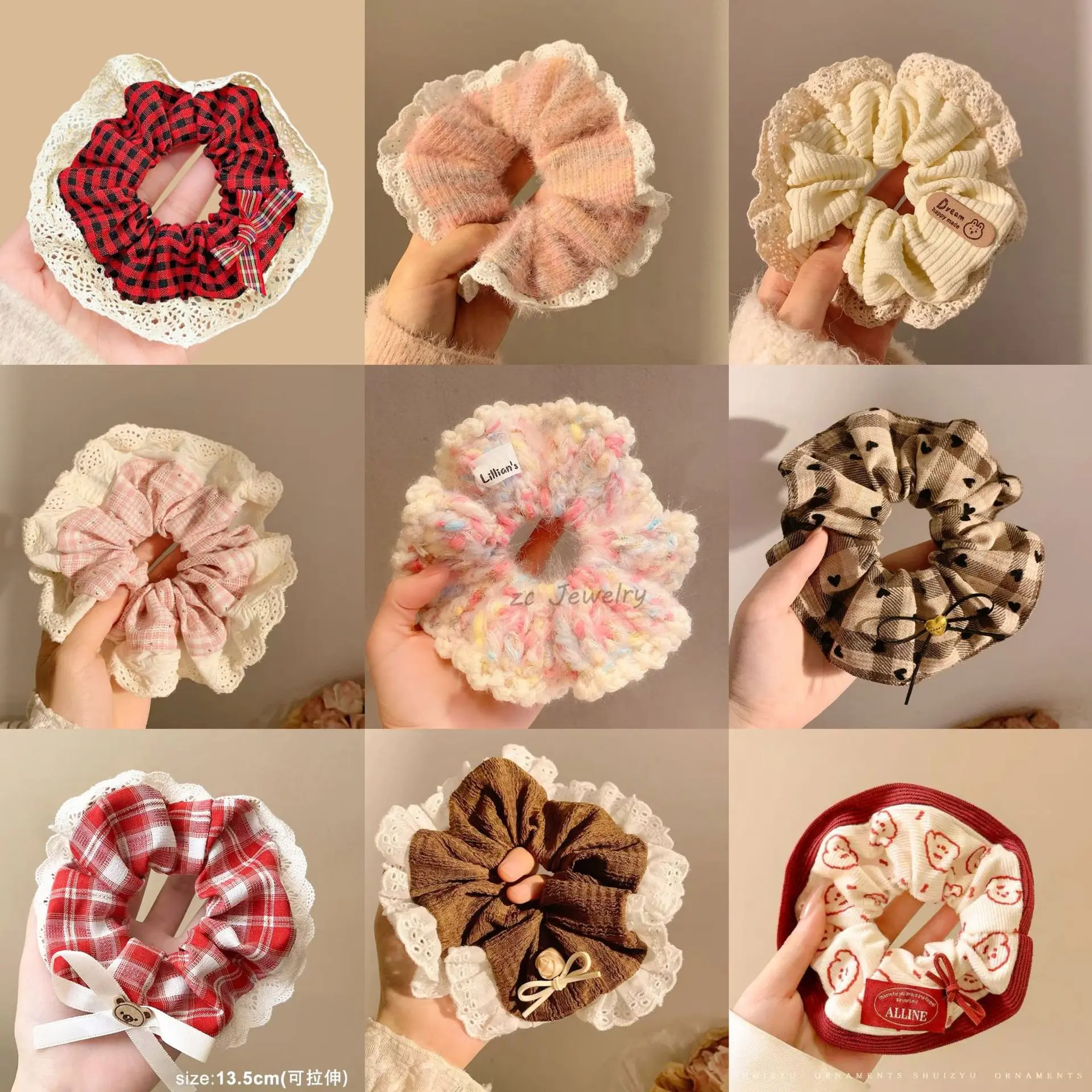 Lace Dopamine Hair Ties for Girls and Women