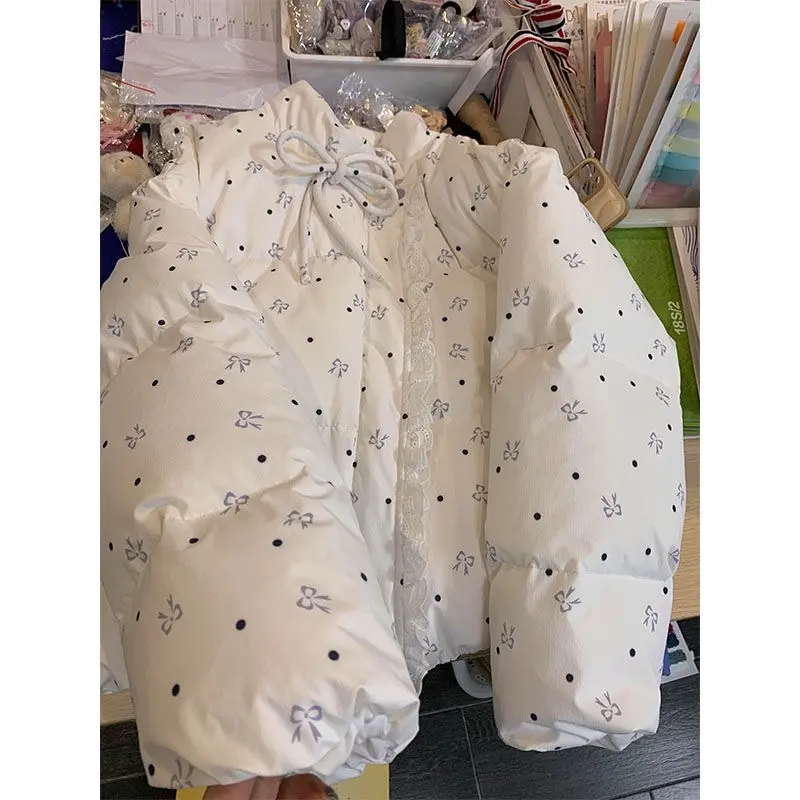 Áo khoác phao béo in hoạ tiết cute( nhắn shop trước khi đặt)