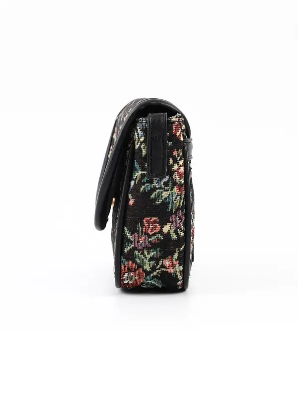 Women's Fashionable All over Print Floral Pattern Zipper Crossbody Bag, Cute Trendy Shoulder Bag,  All-match Commuter Bag for Work & Daily Used 3