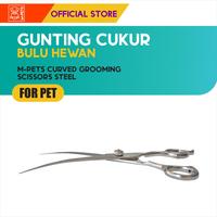Gambar M-Pets Grooming Curved Scissor Steel / Gunting Melengkung Bulu Hewan dari M-Pets Volk Pets Indonesia Kota Tangerang 3 Tokopedia