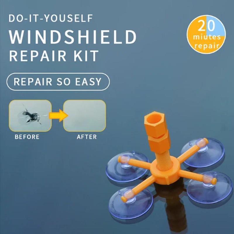 Product Introduction of Windshield Repair Kit Windscreen Tool Resin Rubber Quick Fix Cracked Glass Sealer Paint Cleaner Car Glass Restoration No Trace 4