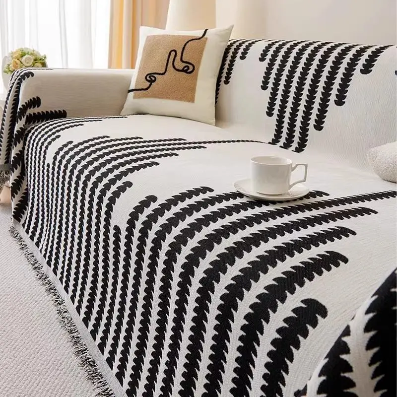 Geometric Pattern Sofa Cover, 1 Count Full Coverage Anti-cat Scratching Protection Sofa Cover, Household Textiles for Home Living Room Bedroom 4