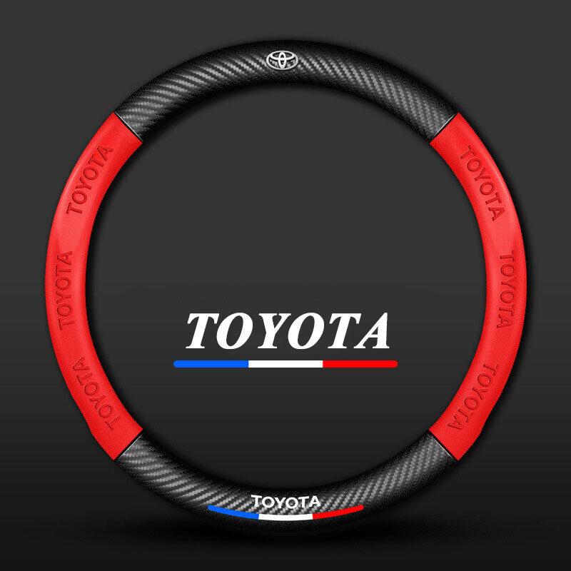 Product Introduction of Suitable for Toyota Camry Corolla RAV4 Highlander Cruiser Tacoma Tundra vios Avanza Rush Calya Innona fortuner hilux CH-R Yaris wigo Prius carbon fiber steering wheel cover 17
