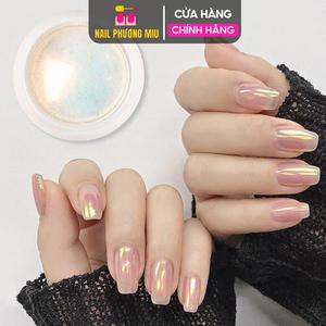 Tráng Gương Ngọc Trai Siêu Sáng Tặng Kèm Cọ Chà Tráng Gương Làm Nail, Nhũ Tráng Gương Đa Sắc Ánh Ngọc Trai Trang Trí Móng Nữ Women thạch tráng gương