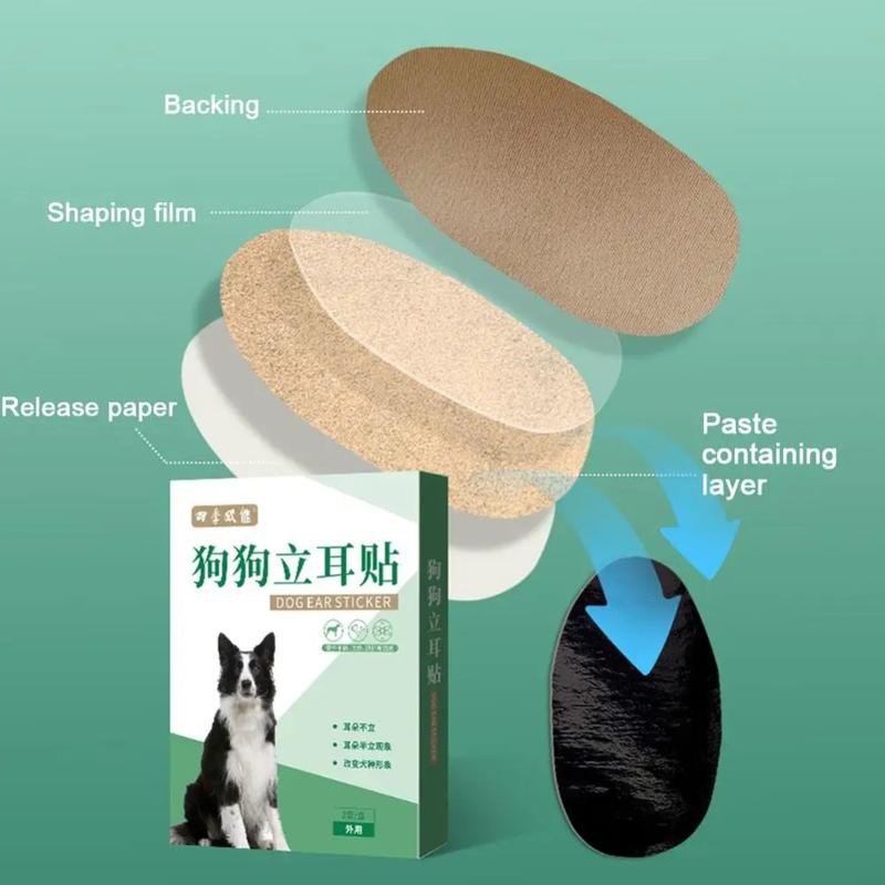 Bloom&Bling Thuận tiện Vòng cung Miếng dán đứng tai Corgi DOBERMAN Để điều chỉnh tai Không keo Thảo mộc Dụng cụ chăm sóc tai