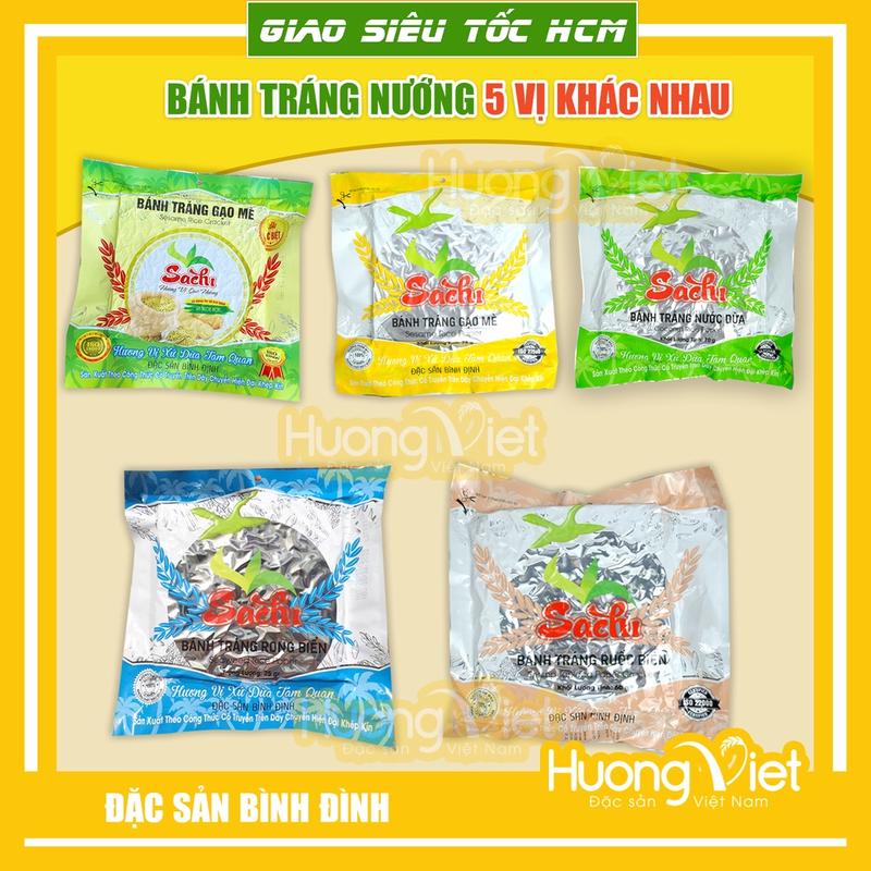  Bánh tráng nướng ăn liền SACHI bánh tráng giòn thơm không đường ăn vặt ăn kiêng đặc sản Bình Định 
