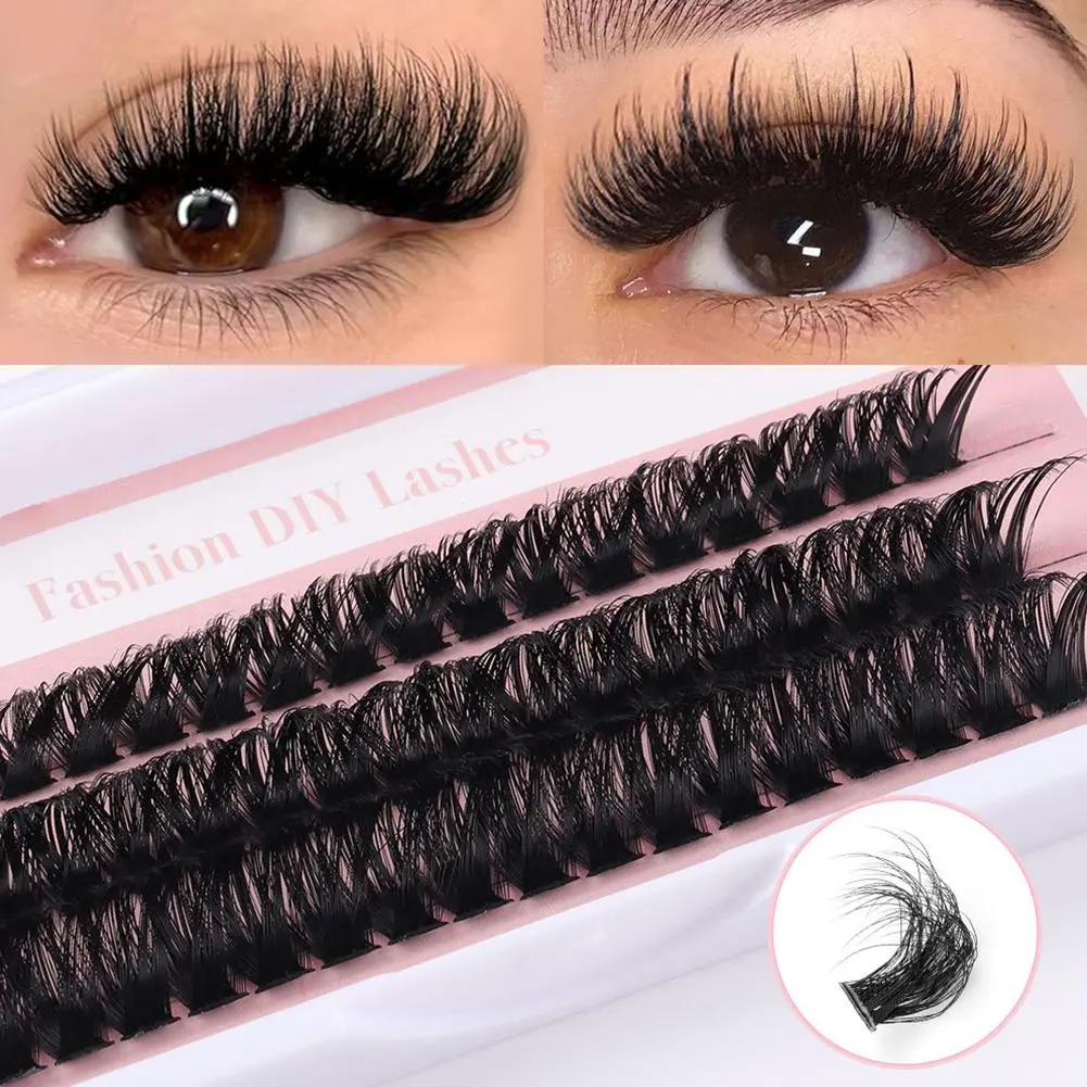 DIY Eyelash Extension Set Ear Of Wheat Thick Piecewise Blossom Comic Eyes Barbie Sandwich Grafted Single Cluster False Eyelashes