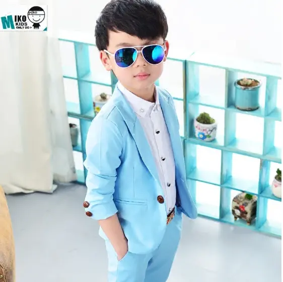 Blazer Setelan Anak Laki2 Baju Pesta Semi Formal Graduration Anak Cowok 2in1 Hugos Kid celana fashion 1