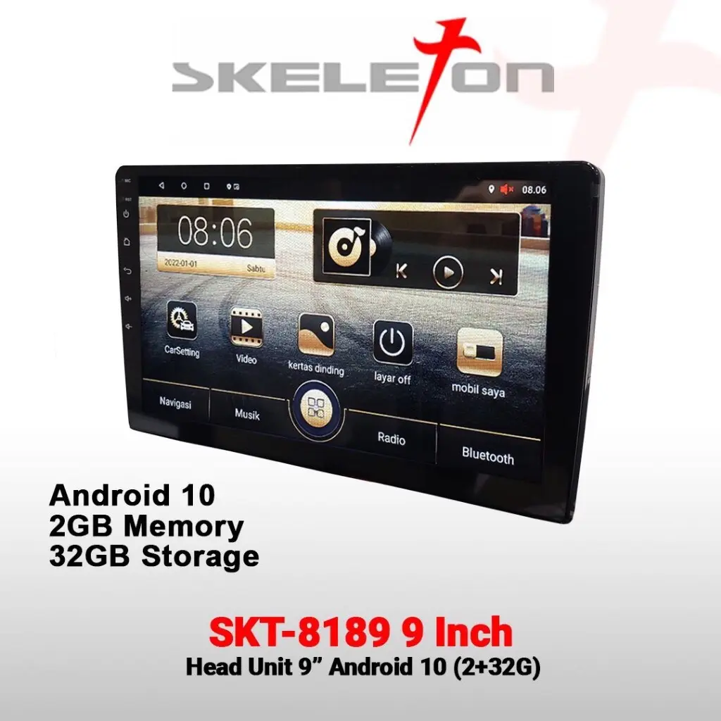 HEAD UNIT ANDROID 9 INC RAM 2+32GB WIFI BLUETOOTH